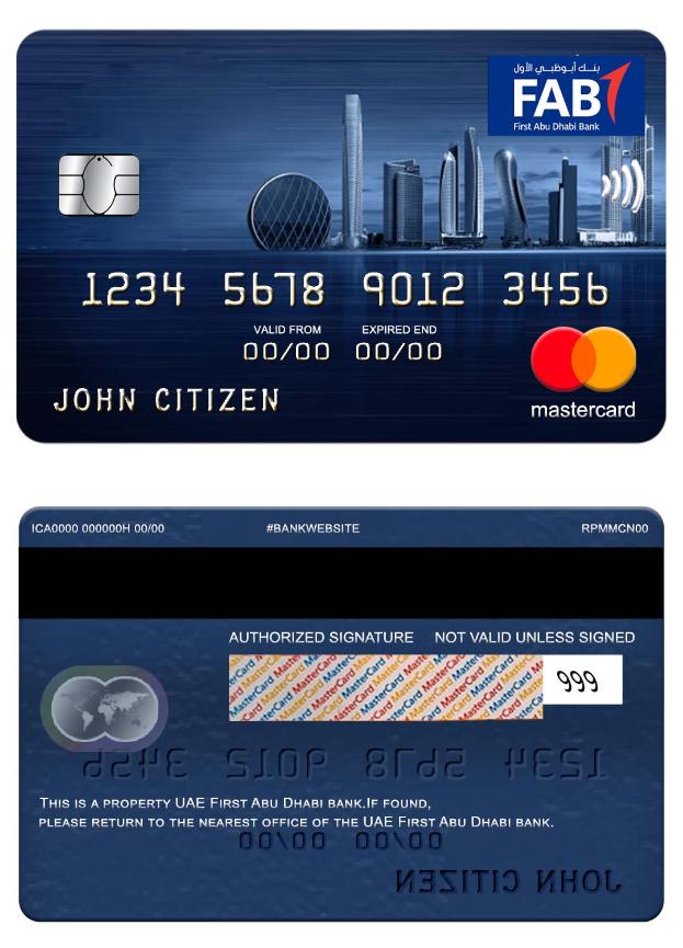 UAE First Abu Dhabi bank mastercard